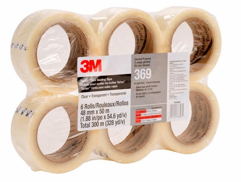 3M 369 Cinta de empaque Uso industrial Tartan 48 mm x 100 m