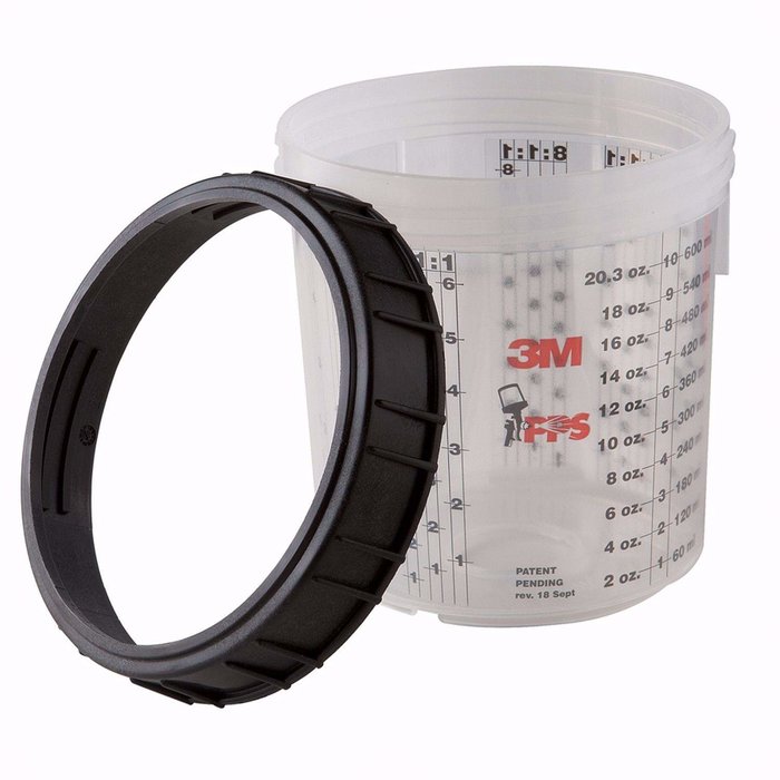 3M 16001 Copa mezcladora con collar 650 ML