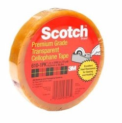 3M 610 Cinta adhesiva de empaque ligero Scotch 12 mm x 66 m