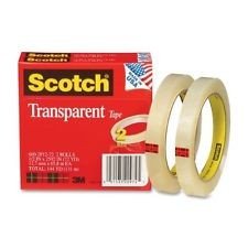 3M 600 Cinta adhesiva de empaque ligero Scotch 12 mm x 66 m