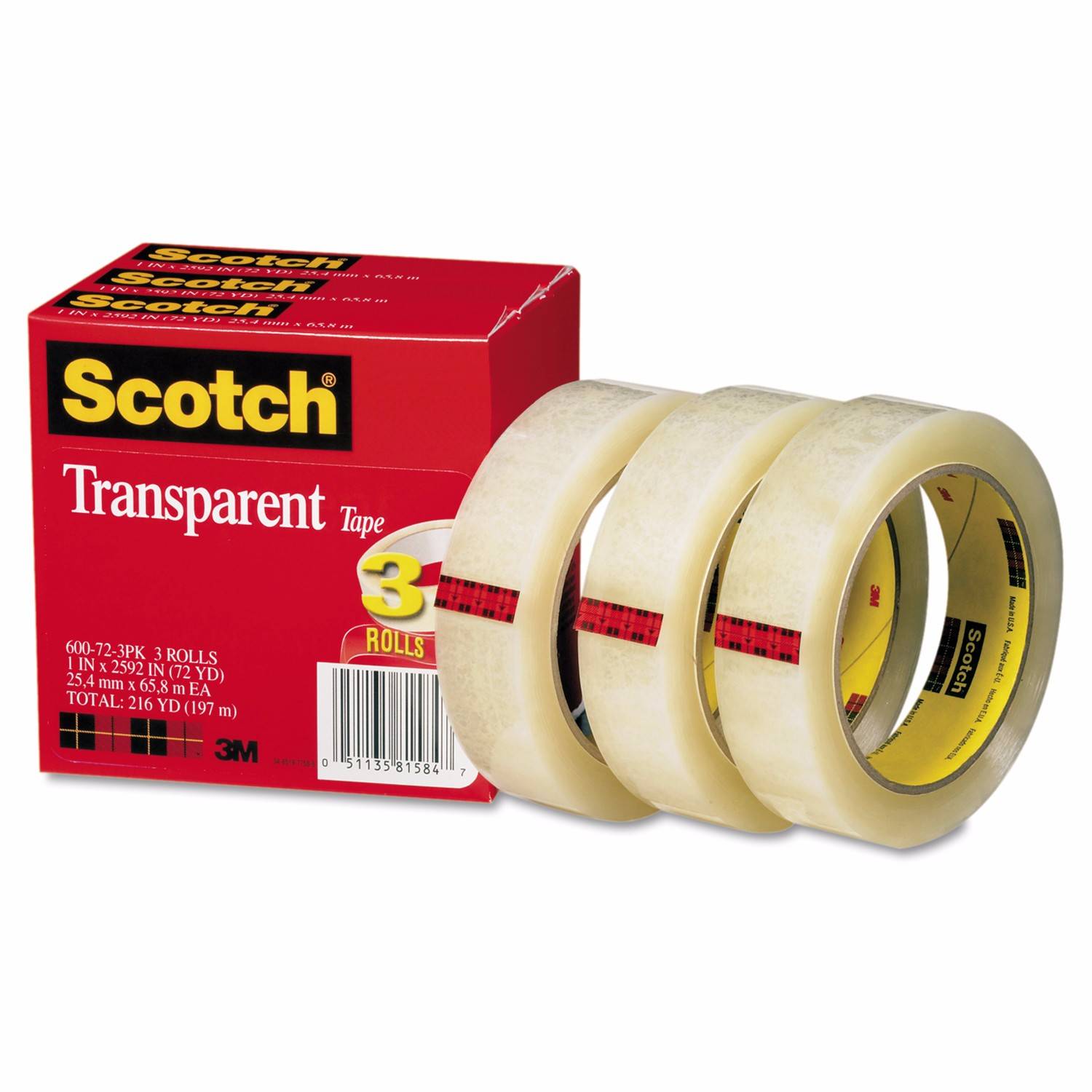 Paquete de cinta de marcado de línea: cinta adhesiva de alta calidad,  fabricada en Estados Unidos. Rollos de amarillo y rojo fluorescente para  marcar